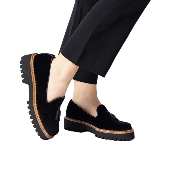 jon josef Shoes - Jon Josef Anthropologie Womens Gogo Lug Sole Loafers Size US 10 EUR 40 Black